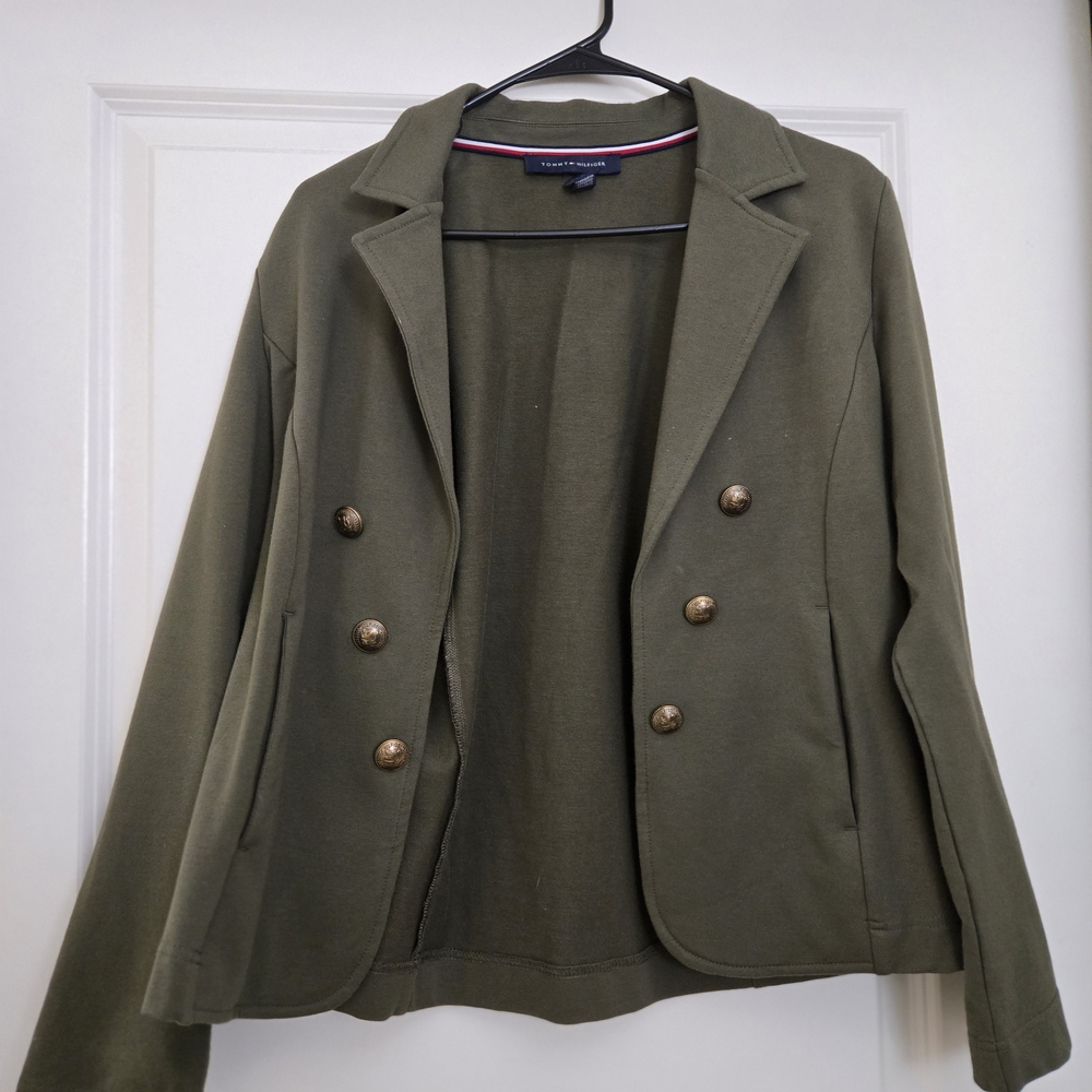 Tommy Hilfiger Green Blazer Structured Tailored Design